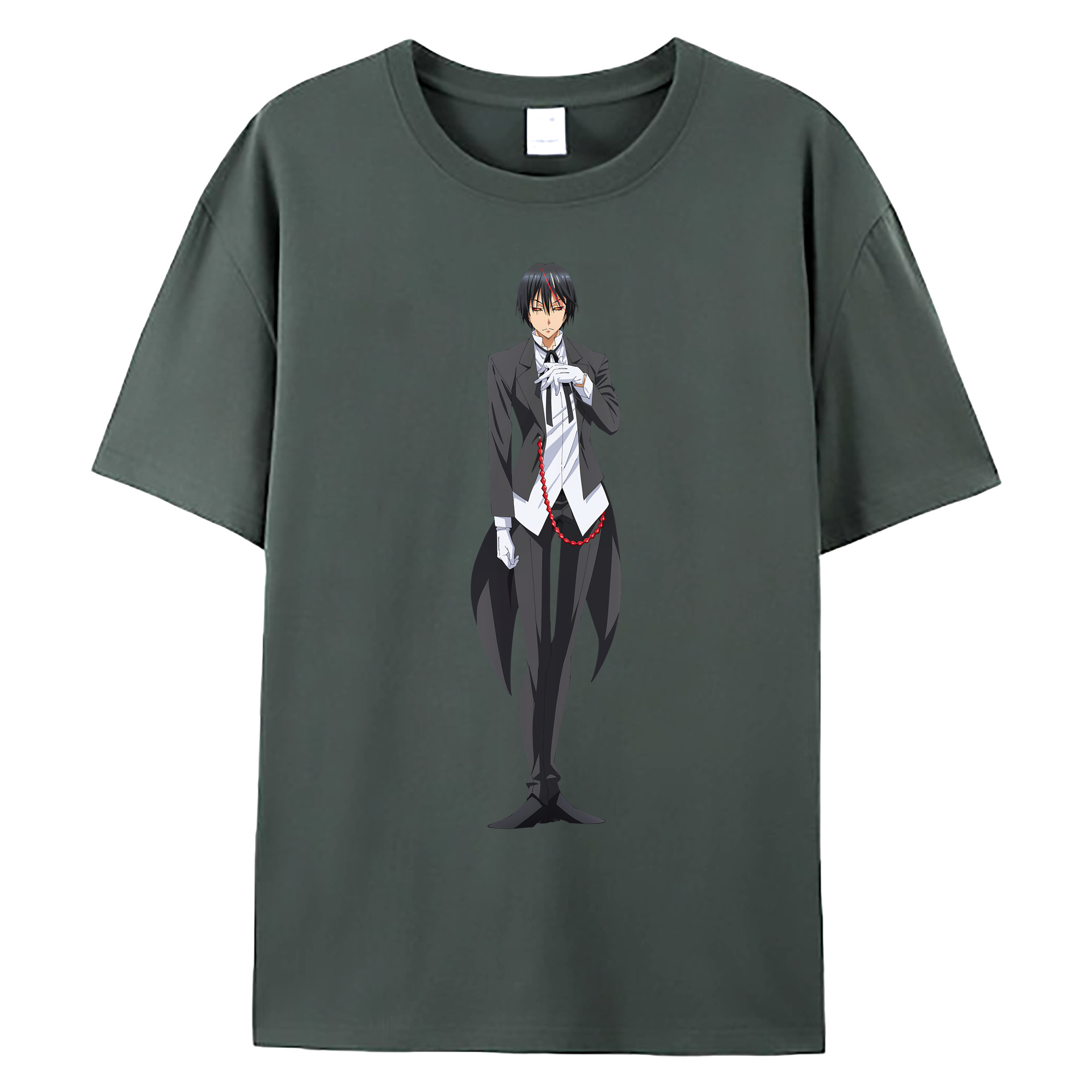 （画像用） 転スラ Regarding Reincarnated to Slime 綿100％ メンズ半袖Tシャツ｜肌触りやわらか＆通気性